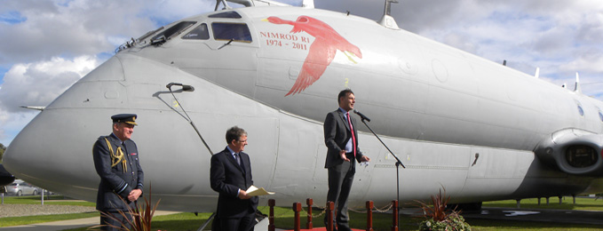 Nimrod R.1 now on display in museum grounds