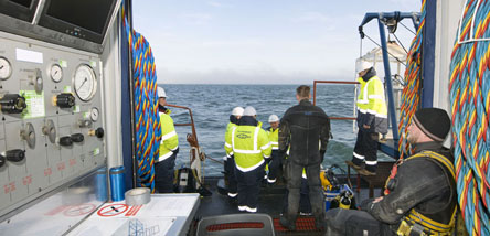 Divers and crew onboard Apollo