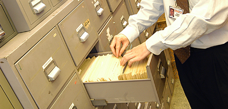 One part of the archives at the Royal Air Force Museum.