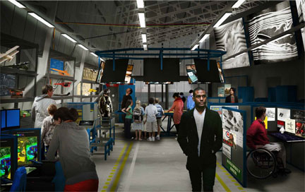 An artist's impression of the debate lab for Now and the Future An artist's impression of the debate lab for Now and the Future