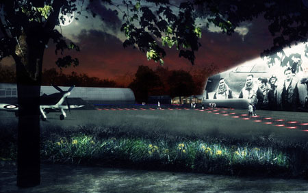 An artist's impression of how the site will look at night An artist's impression of how the site will look at night