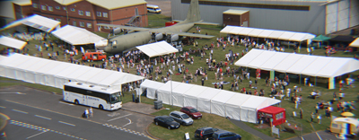 Cosford Food Festival from above Cosford Food Festival from above