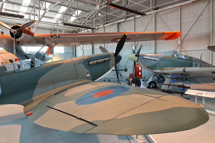 The Spitfire and Hurricane on display at the RAF Museum Cosford The Spitfire and Hurricane on display at the RAF Museum Cosford