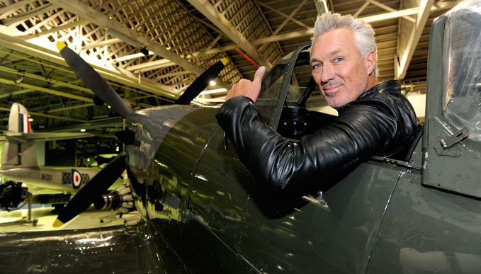 Actor and musician Martin Kemp enjoying the Spitfire Experience Actor and musician Martin Kemp enjoying the Spitfire Experience