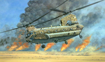 One of the paintings on display