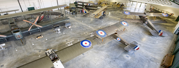 Am aerial view of the interior of the Grahame White Factory