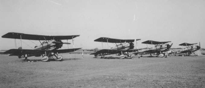 A row of Vickers Vincent of No. 84 Squadron at RAF Masirah in the 1930s A row of Vickers Vincent of No. 84 Squadron at RAF Masirah in the 1930s