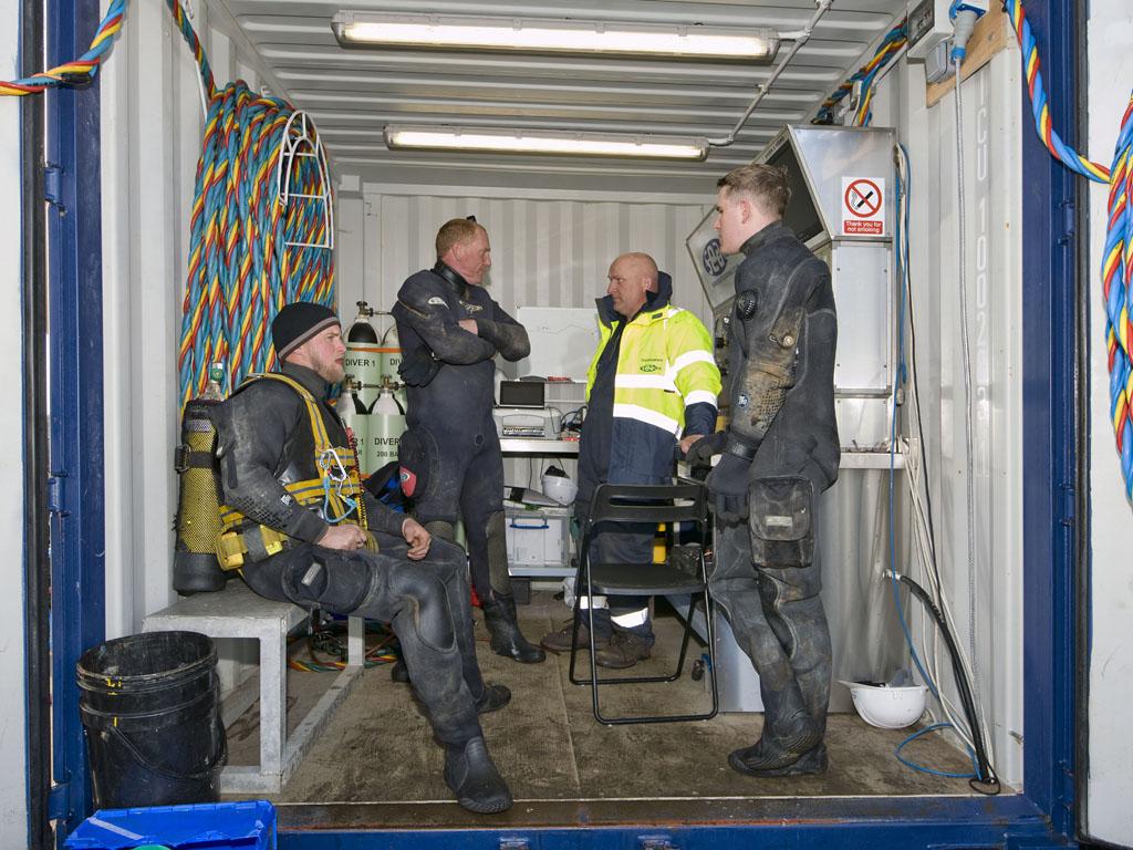 The onboard dive control centre.