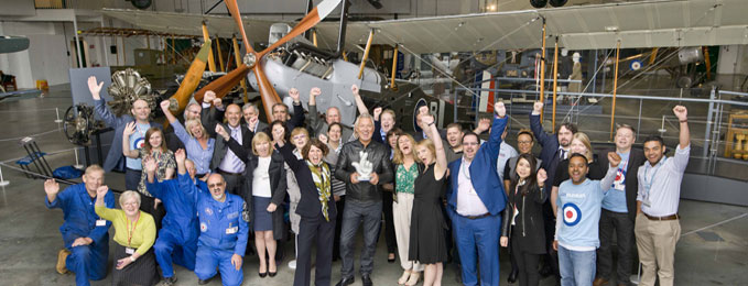 Staff of the Museum celebrate winning Best Heritage Project 2015 in the National Lottery Awards Staff of the Museum celebrate winning Best Heritage Project 2015 in the National Lottery Awards