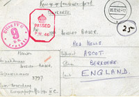 Chrismas card from Douglas Bader