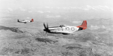 ‘Red Tails’: North American P-51 Mustangs of the 332nd Fighter Group, USAAF, circa 1944 (Courtesy of IWM) ‘Red Tails’: North American P-51 Mustangs of the 332nd Fighter Group, USAAF, circa 1944 (Courtesy of IWM)