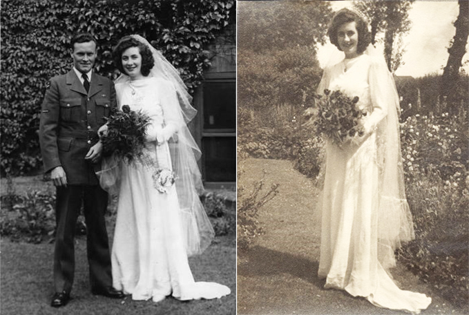 Eileen and Jimmie (Ernie) Little on their wedding day