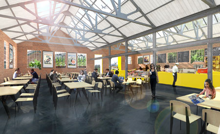 An artist's impression of how Building 69 might look as a restaurant An artist's impression of how Building 69 might look as a restaurant