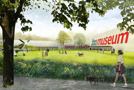 An artist's impression of the view from Grahame Park Way An artist's impression of the view from Grahame Park Way