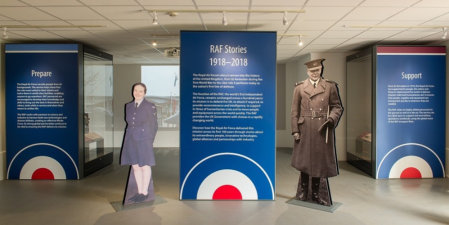 The RAF100 Display at the Royal Air Force Museum Midlands