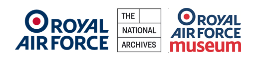 The logos of the Royal Air Force, the National Archives and the RAF Museum