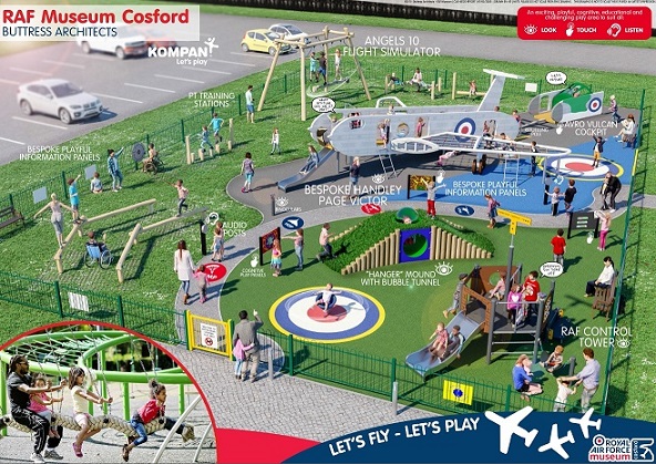 An artist's impression of what our new playground will look like