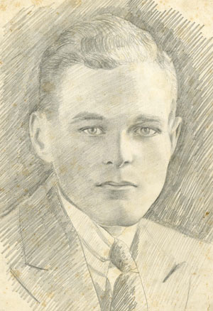 A sketch of Arthur Elliott A sketch of Arthur Elliott