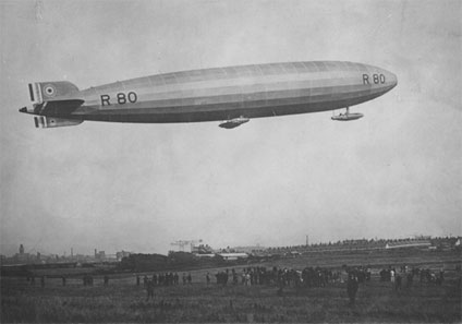 The R80 airship, first flown on 19 July 1920 The R80 airship, first flown on 19 July 1920