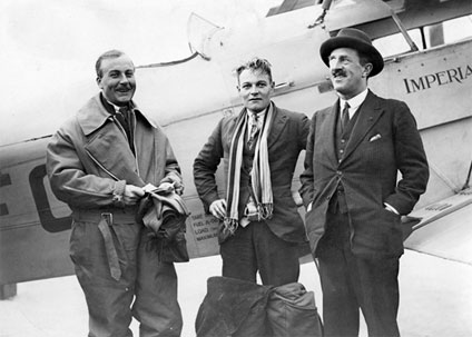 (From left to right) Alan Cobham, Arthur Elliott and Sir Sefton Brancker who flew on the incredible flight to India and back (From left to right) Alan Cobham, Arthur Elliott and Sir Sefton Brancker who flew on the incredible flight to India and back