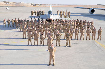 No. XI Squadron of the RAF with a EuroFighter Typhoon as part of Exercise MAGIC CARPET No. XI Squadron of the RAF with a EuroFighter Typhoon as part of Exercise MAGIC CARPET