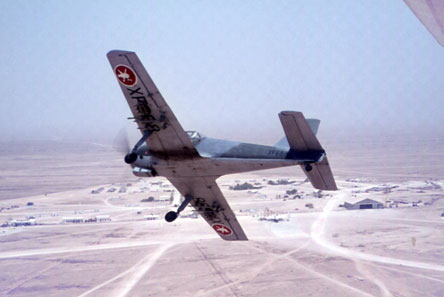 A Hunting Percival Piston Provost banking over Salalah A Hunting Percival Piston Provost banking over Salalah