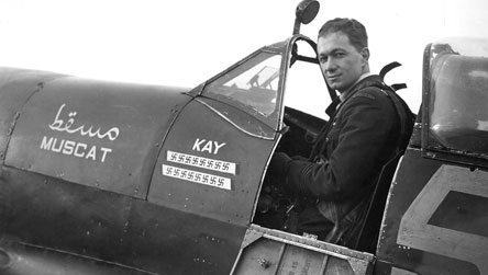 Noted Ace Squadron Leader J.A. Plagis in Supermarine Spitfire LFIX 'Muscat' Noted Ace Squadron Leader J.A. Plagis in Supermarine Spitfire LFIX 'Muscat'
