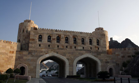 The Muscat Gate, Muscat, Oman - this gate houses a museum dedicated to the history of Muscat The Muscat Gate, Muscat, Oman - this gate houses a museum dedicated to the history of Muscat