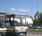Bus outside museum